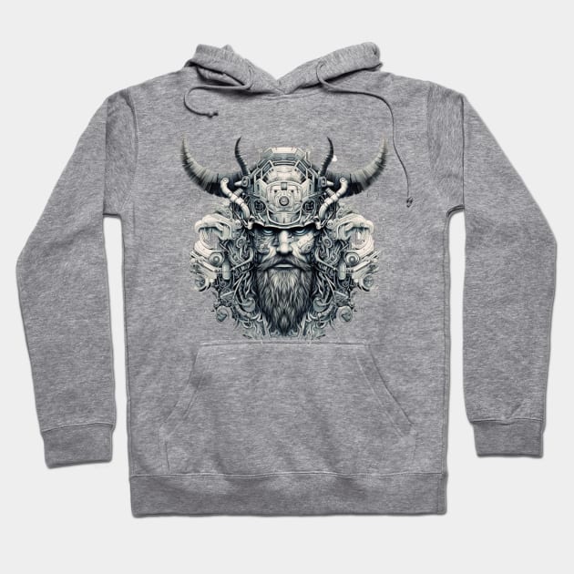 Cyber Viking III Hoodie by FehuMarcinArt